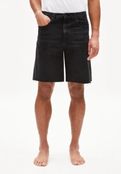 Armedangels Denim Shorts Made Of Organic Cotton -Armedangels aasko worn out01 black