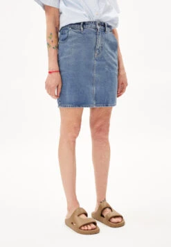 Armedangels Denim Skirt Slim Fit Made Of Organic Cotton Mix -Armedangels aava fresh