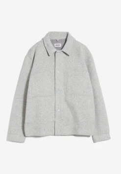 Armedangels Overshirt Relaxed Fit Made Of Organic Cotton Mix -Armedangels almaarok light grey melang02 10