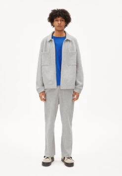 Armedangels Overshirt Relaxed Fit Made Of Organic Cotton Mix -Armedangels almaarok light grey melange01 06