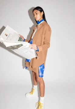 Armedangels Knit Overshirt Loose Fit Made Of Organic Cotton -Armedangels almaraa soft cedar wood 05