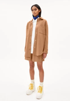 Armedangels Knit Overshirt Loose Fit Made Of Organic Cotton -Armedangels almaraa soft cedar wood 06