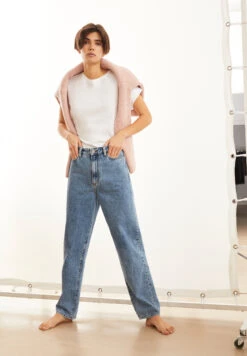 Armedangels High Waist Loose Fit Made Of Organic Cotton Mix 14 Armedangels High Waist Loose Fit Made Of Organic Cotton Mix -Armedangels andraa retro light salty blue01 05