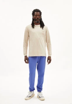 Armedangels Longsleeve Regular Fit Made Of Organic Cotton -Armedangels baazo flamE sand stone01 06