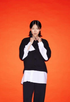 Armedangels Sweat Jacket Loose Fit Made Of Organic Cotton -Armedangels benedettaa black01 05