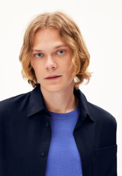 Armedangels Shirt Relaxed Fit Made Of TENCEL™ Lyocell -Armedangels boisaa night sky01 03