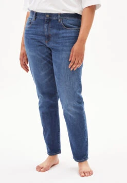 Armedangels Boyfriend Fit Mid Waist Ankle Made Of Organic Cotton Mix -Armedangels cayaa tarpa dark medium