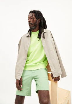 Armedangels Shorts Regular Fit Made Of Organic Cotton Mix -Armedangels daante smith green01 05