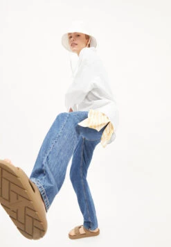 Armedangels Blouse Relaxed Fit Made Of Linen Mix -Armedangels ealgaa lino white01 05