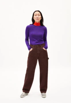 Armedangels Sweater Slim Fit Made Of Wool -Armedangels eldiaa indigo lilac 06