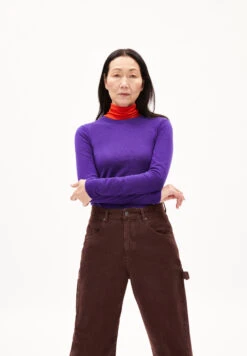 Armedangels Sweater Slim Fit Made Of Wool -Armedangels eldiaa indigo lilac