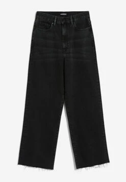 Armedangels Denim High Waist Wide Leg Made Of Recycled Cotton -Armedangels enijaa cropped ebony black01 10