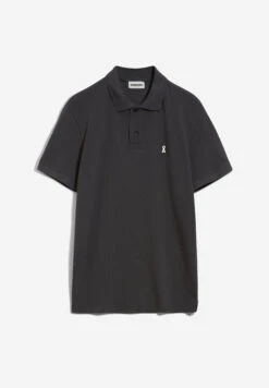 Armedangels Polo T-Shirt Made Of Organic Cotton -Armedangels faabao graphite 10