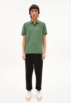 Armedangels Polo T-Shirt Made Of Organic Cotton -Armedangels faabao myrtales 06