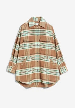 Armedangels Overshirt Oversized Fit Made Of Organic Cotton Mix -Armedangels faadey check cedar wood01 10