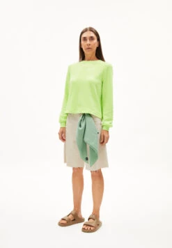 Armedangels Sweatshirt Made Of Organic Cotton Mix 11 Armedangels Sweatshirt Made Of Organic Cotton Mix -Armedangels fabiaa light lime01 06