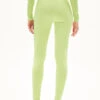 Armedangels Leggings Made Of Organic Cotton Mix -Armedangels faribaa logo light lime01 02