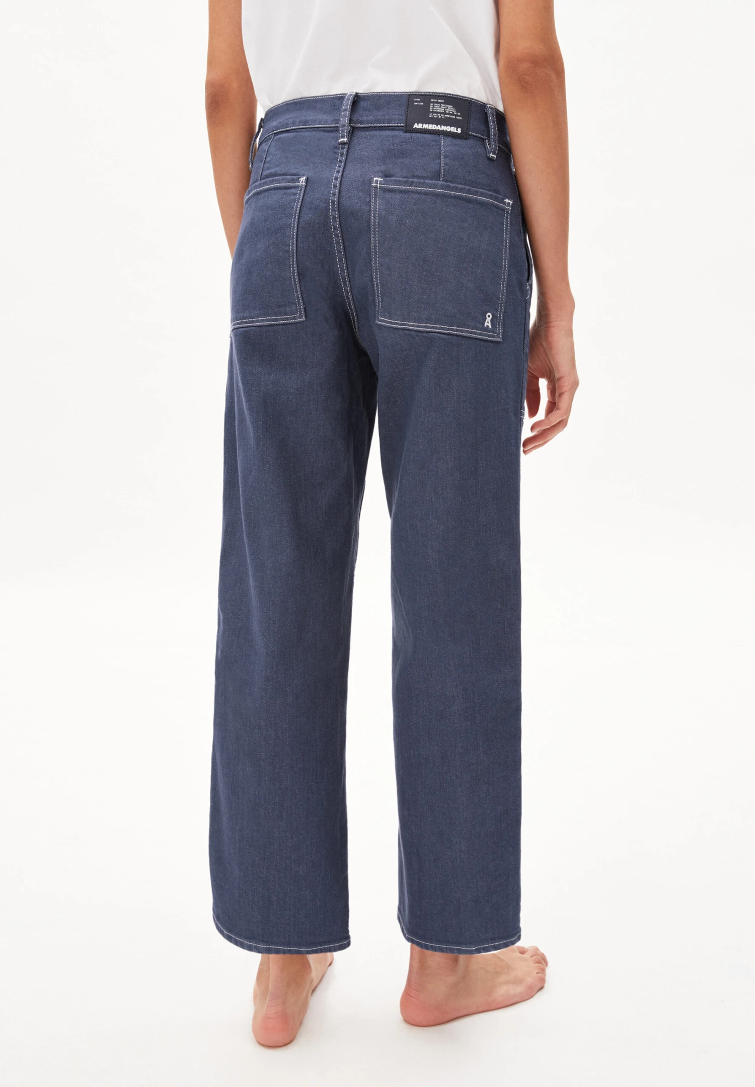 Armedangels Straight Fit Mid Waist Ankle Made Of Organic Cotton Mix 3 Armedangels Straight Fit Mid Waist Ankle Made Of Organic Cotton Mix