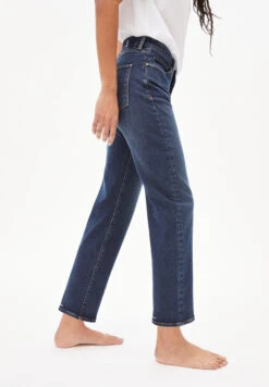 Armedangels Straight Fit Mid Waist -Armedangels fjellaa cr circular dark lapis01 08