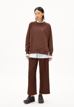 Armedangels Sweatshirt Loose Fit Made Of Organic Cotton 11 Armedangels Sweatshirt Loose Fit Made Of Organic Cotton -Armedangels giovannaa deep brown01 06