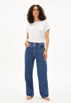 Armedangels Baggy Fit Denim Made Of Recycled Cotton -Armedangels haayi hyper blue01 06