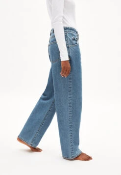 Armedangels Baggy Fit Denim Made Of Recycled Cotton -Armedangels haayi indigo stone01 08