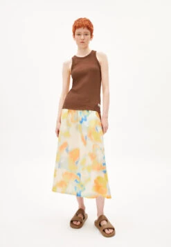 Armedangels Woven Skirt Loose Fit Made Of Organic Cotton -Armedangels jasinaa thermal cam off white01 06