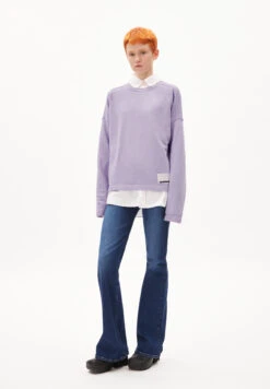 Armedangels Sweatshirt Loose Fit Made Of Organic Cotton Mix 11 Armedangels Sweatshirt Loose Fit Made Of Organic Cotton Mix -Armedangels kaasia light purple stone01 06