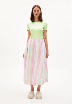 Armedangels Rib-T-Shirt Made Of Organic Cotton Mix -Armedangels kardaa light lime 06