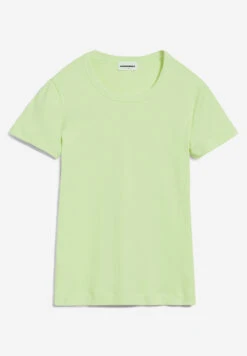 Armedangels Rib-T-Shirt Made Of Organic Cotton Mix -Armedangels kardaa light lime01 10