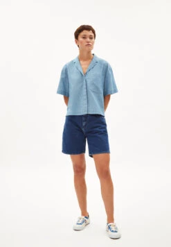 Armedangels Blouse Loose Fit Made Of Organic Cotton -Armedangels leaanne dnm butterfly01 06