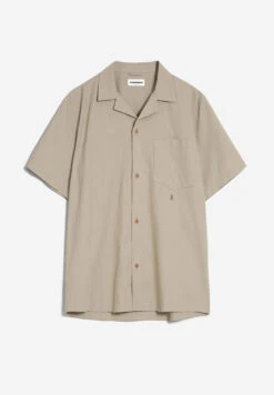 Armedangels Shirt Made Of Organic Cotton Linen Mix -Armedangels lovdaag lino light desert 10