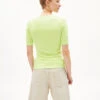 Armedangels Rib-T-Shirt Slim Fit Made Of Organic Cotton Mix -Armedangels maaia violaa light lime01 02