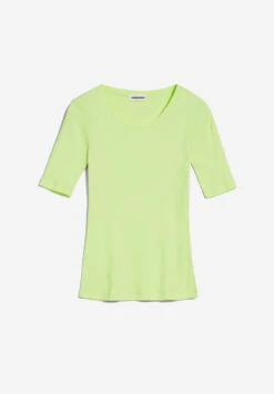 Armedangels Rib-T-Shirt Slim Fit Made Of Organic Cotton Mix -Armedangels maaia violaa light lime01 10