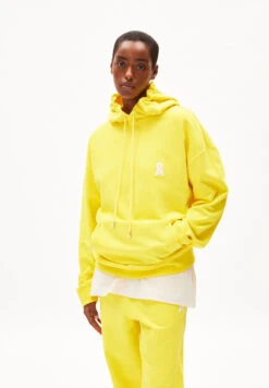 Armedangels Heavyweight Sweathoodie Relaxed Fit Made Of Organic Cotton Mix -Armedangels maali iconic capsule armedangels01 yellow