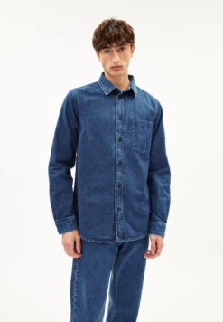 Armedangels Shirt Regular Fit Made Of Organic Cotton Mix -Armedangels maanu indigo01 ink
