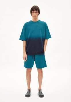 Armedangels Sweat Shorts Regular Fit Made Of Organic Cotton Mix -Armedangels maarco degradE spruce petrol01 06
