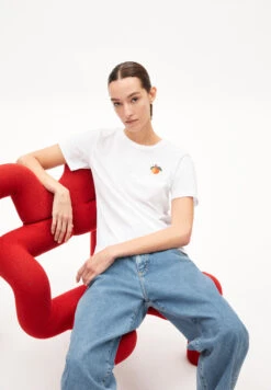 Armedangels T-Shirt Relaxed Fit Made Of Organic Cotton -Armedangels maarla fruits white 05