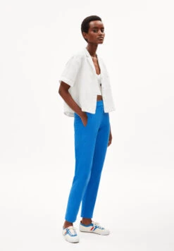 Armedangels Jersey Pants Regular Fit With Of LENZING™ ECOVERO™ Viscose -Armedangels magdaalena warm blue01 06
