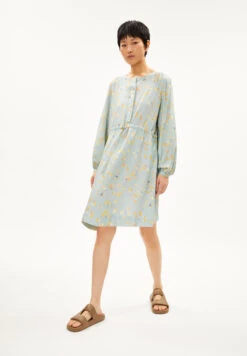 Armedangels Woven Dress Relaxed Fit Made Of LENZING™ ECOVERO™ Viscose -Armedangels malvinaa small thermal polar green01 06