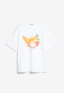 Armedangels Heavyweight T-Shirt Oversized Fit Made Of Organic Cotton Mix -Armedangels olaan pixxel fruits white01 10