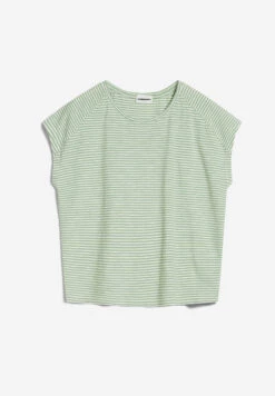 Armedangels T-Shirt Made Of Organic Cotton -Armedangels oneliaa lovely stripes smith green oatmilk 10
