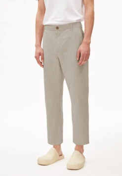 Armedangels Pants Tapered Fit Made Of Linen Mix -Armedangels otaan lino light01 desert