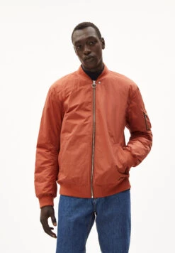 Armedangels Blouson Jacket Regular Fit Made Of Polyamide Mix (recycled) -Armedangels rokuaa01 brick