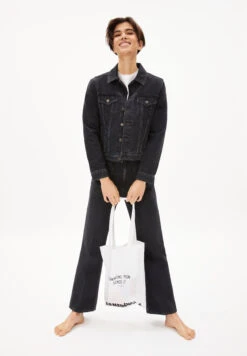 Armedangels Flared Fit Ankle Denim Made Of Organic Cotton -Armedangels rumaa washed down black 05