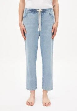 Armedangels Boyfriend Fit Mid Waist Made Of Organic Cotton Mix -Armedangels rutaa hemp mineral01 blue