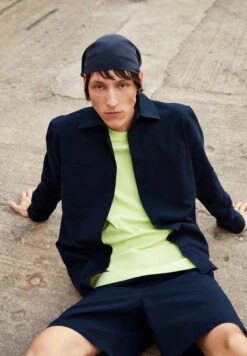 Armedangels Rib-Overshirt Regular Fit Made Of Organic Cotton -Armedangels saakari ribstop night sky01 05