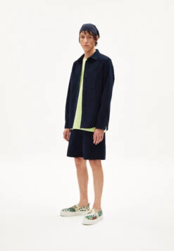 Armedangels Rib-Overshirt Regular Fit Made Of Organic Cotton -Armedangels saakari ribstop night sky01 06