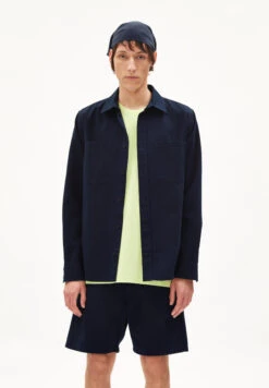 Armedangels Rib-Overshirt Regular Fit Made Of Organic Cotton -Armedangels saakari ribstop night01 sky