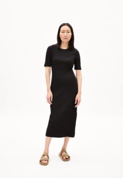 Armedangels Rib-Dress Regular Fit Made Of Organic Cotton Mix -Armedangels sehaa black01 06